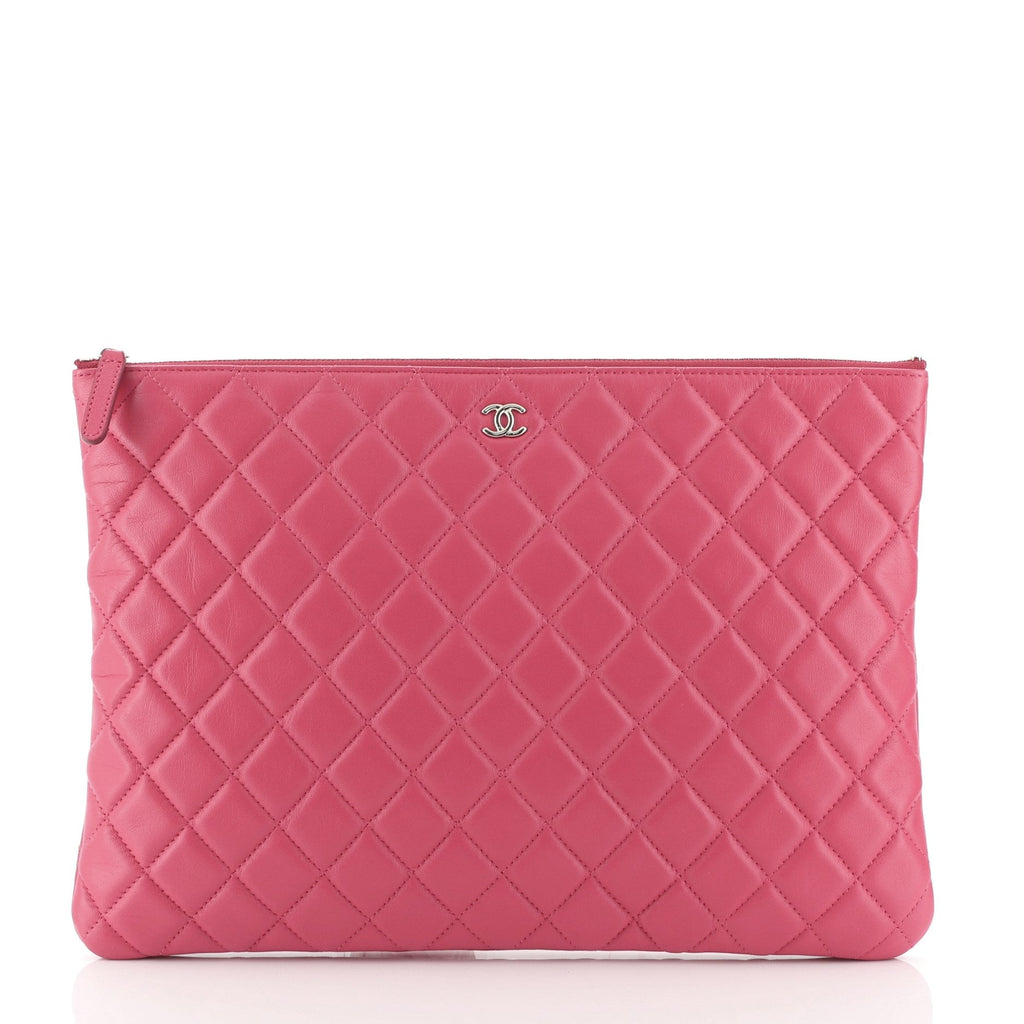 O Case Clutch Quilted Lambskin Large