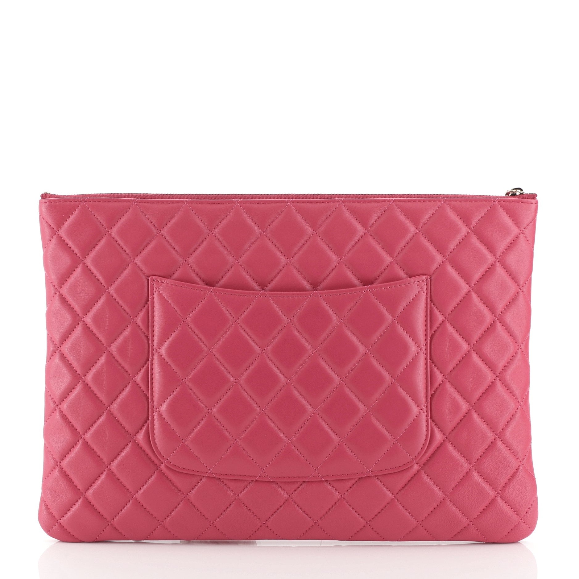 O Case Clutch Quilted Lambskin Large