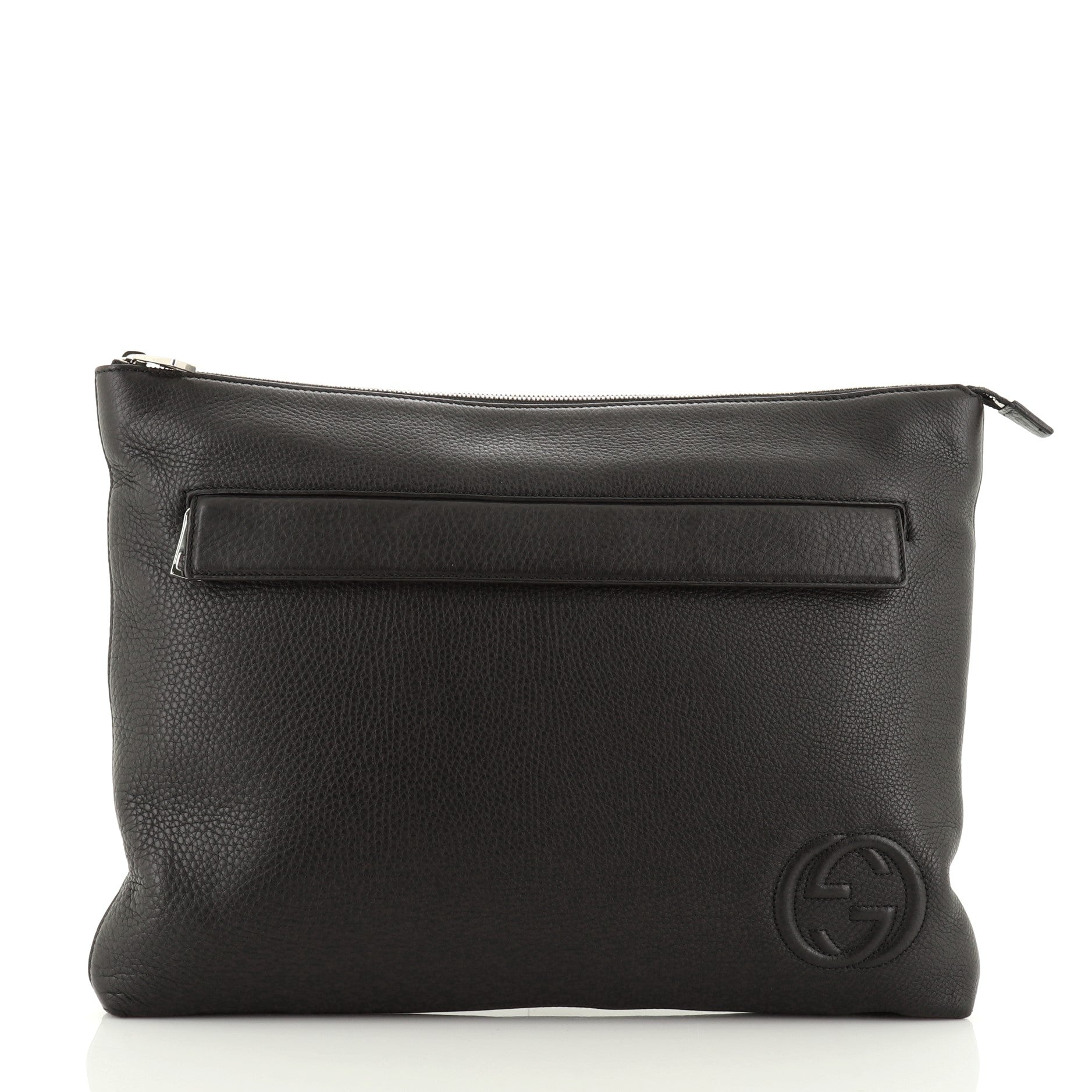 Soho Zip Clutch Leather Large