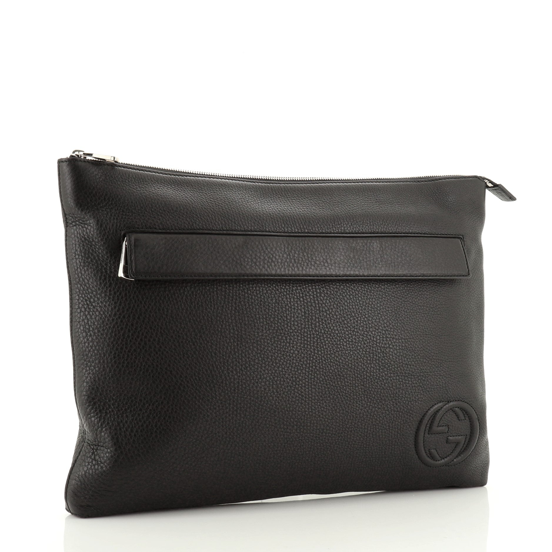 Soho Zip Clutch Leather Large