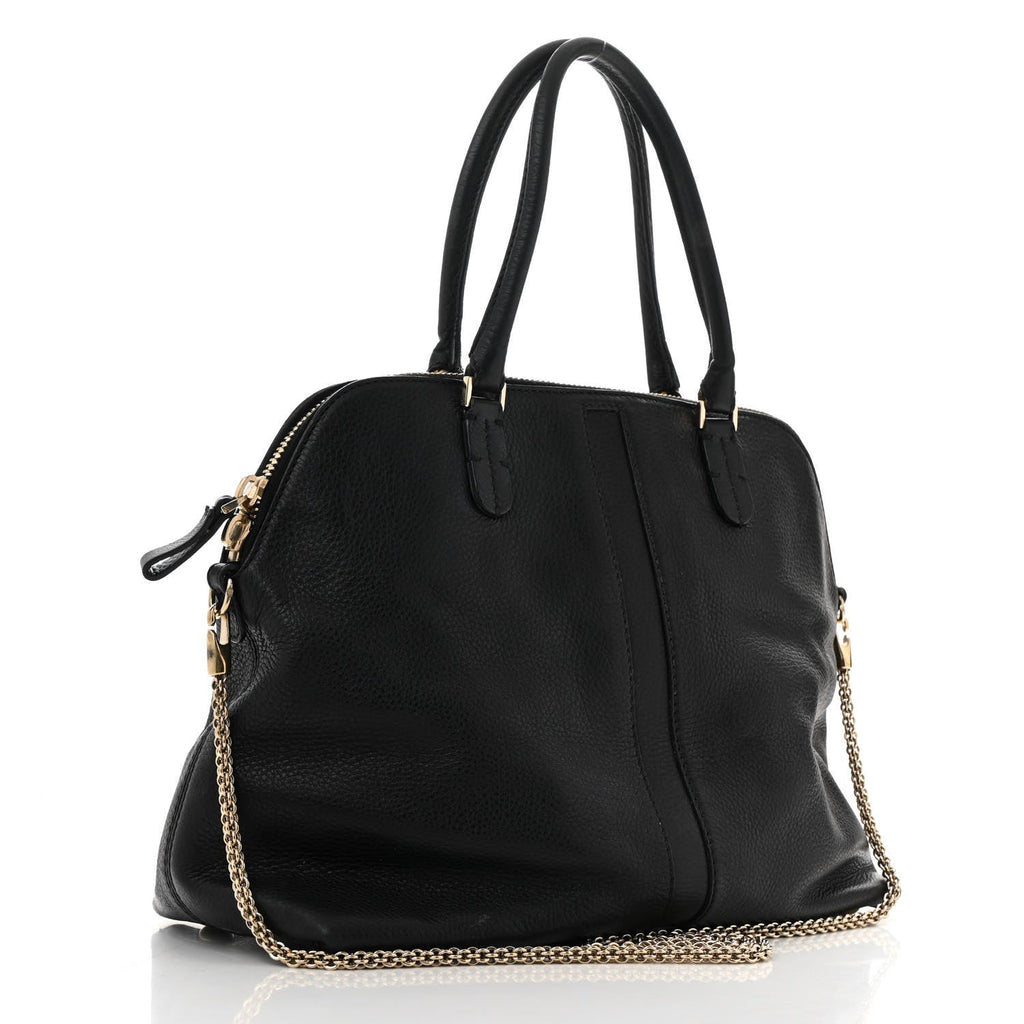 Grained Calfskin Va Va Voom Shoulder Bag Black