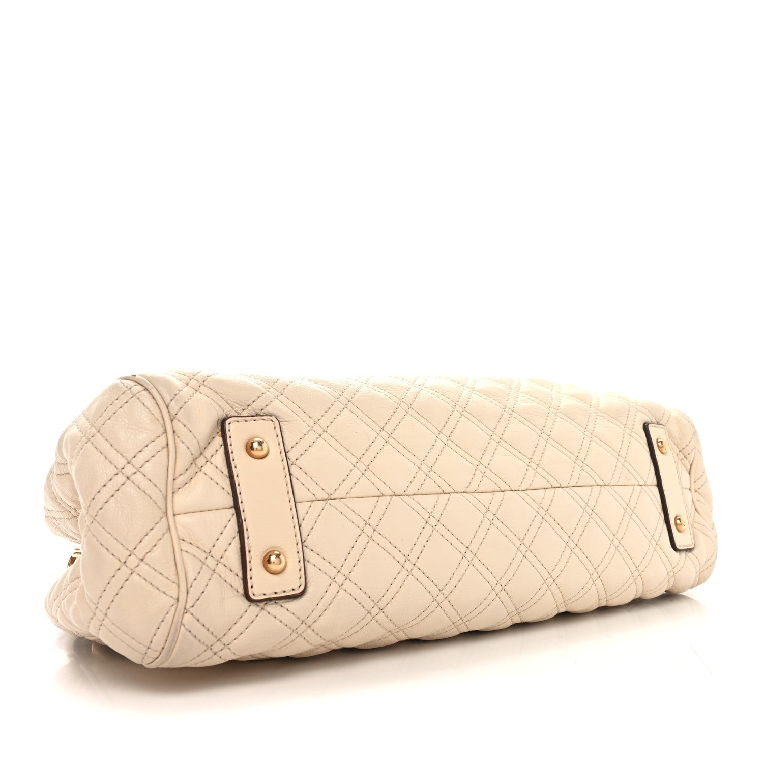 Calfskin Quilted Stam Beige