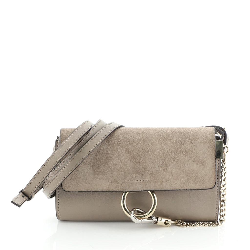 Faye Shoulder Bag Leather and Suede Mini