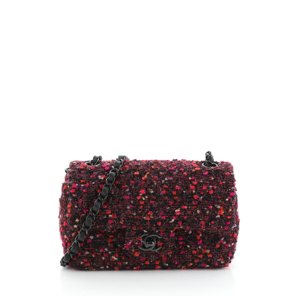 Classic Single Flap Bag Quilted Tweed Mini