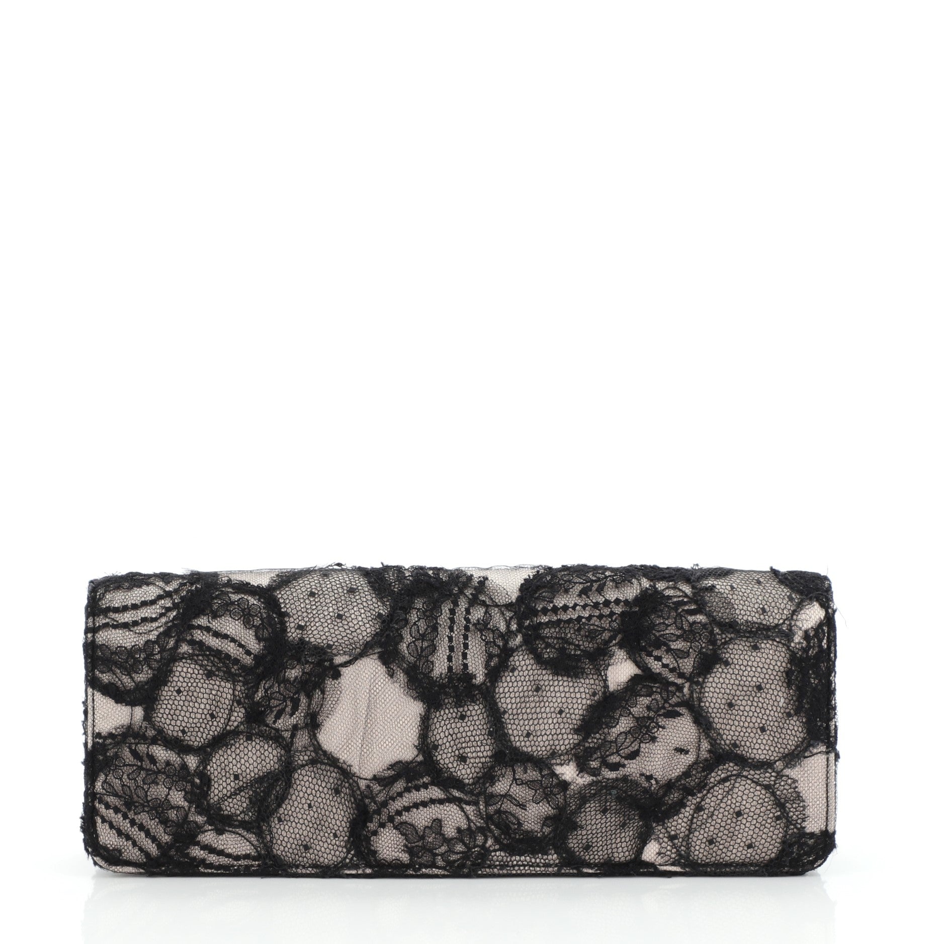 Bow Flap Clutch Lace and Satin