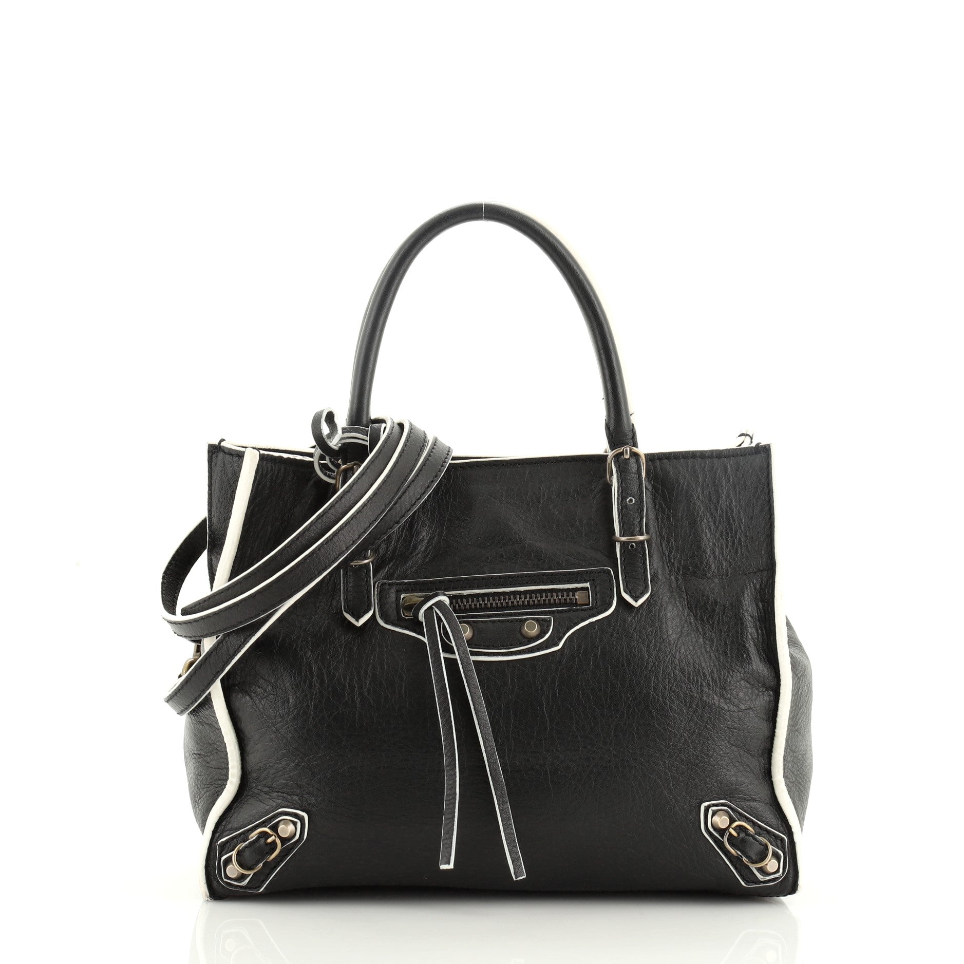 Papier A4 Classic Studs Bag Leather Mini