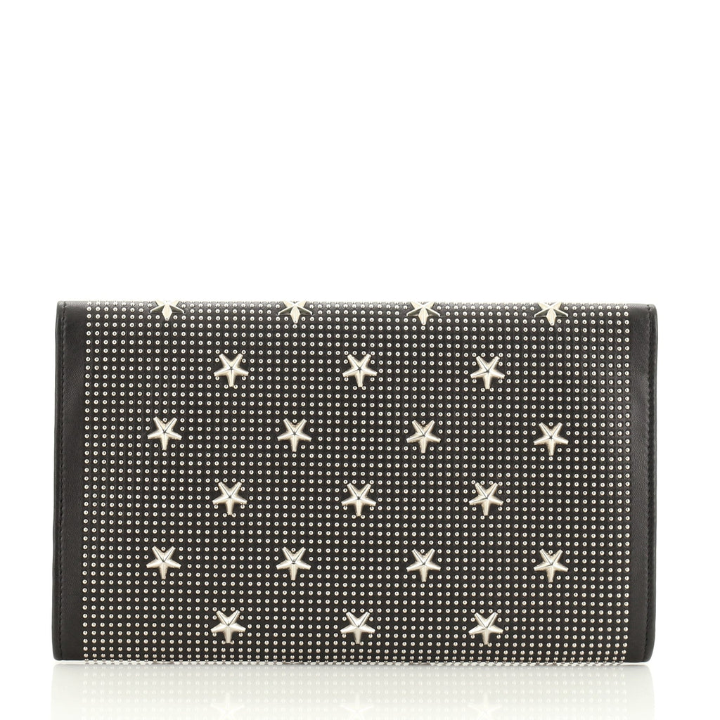 Star Flap Clutch Studded Leather