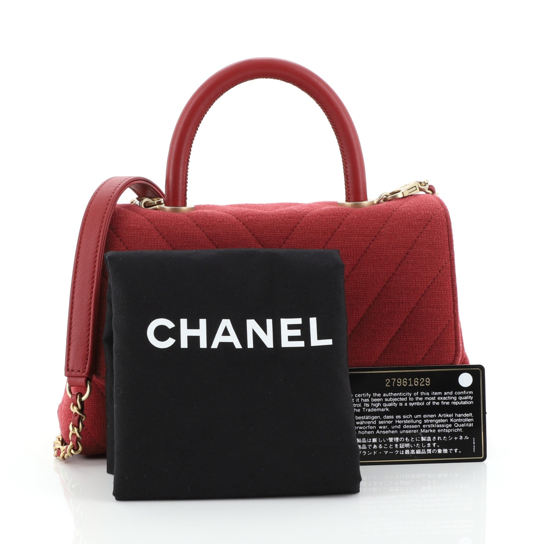Coco Top Handle Bag Chevron Jersey Mini
