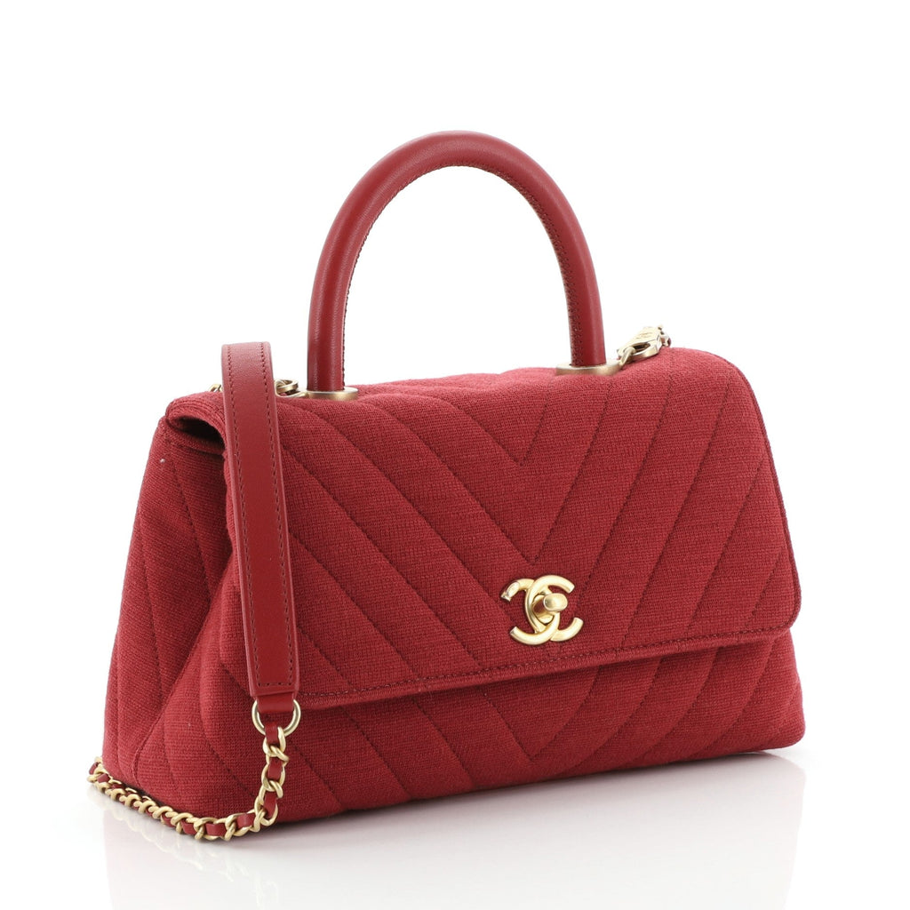 Coco Top Handle Bag Chevron Jersey Mini