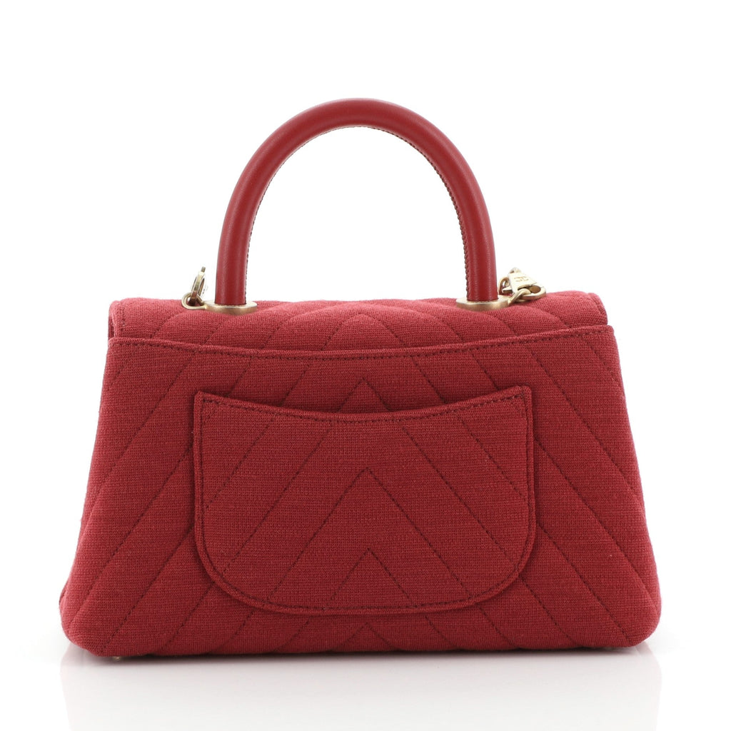 Coco Top Handle Bag Chevron Jersey Mini