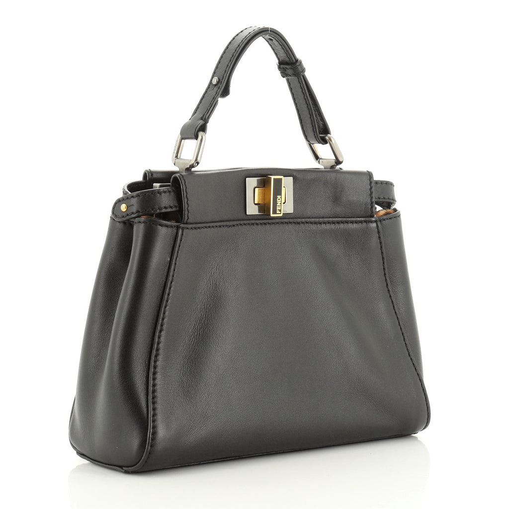 Peekaboo Bag Leather with Calf Hair Interior Mini