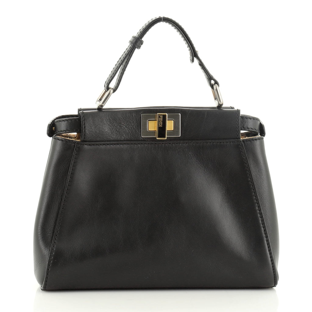 Peekaboo Bag Leather with Calf Hair Interior Mini