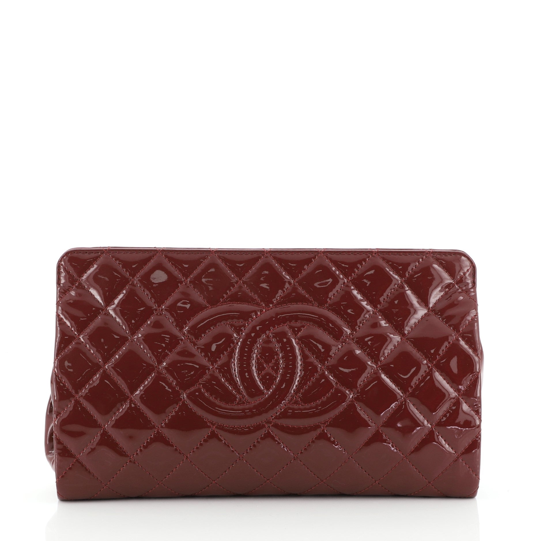 Timeless CC Clutch Quilted Patent Medium