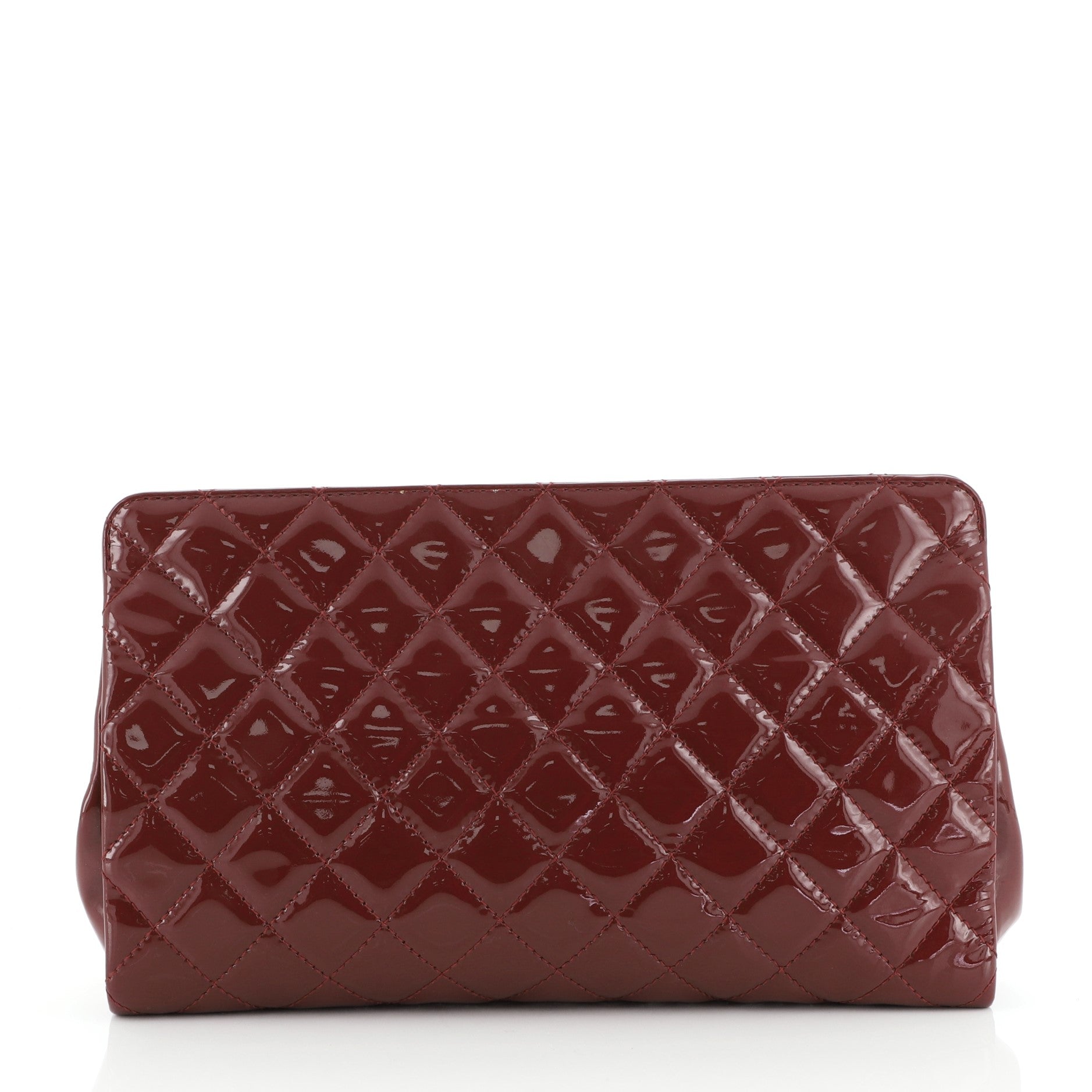 Timeless CC Clutch Quilted Patent Medium