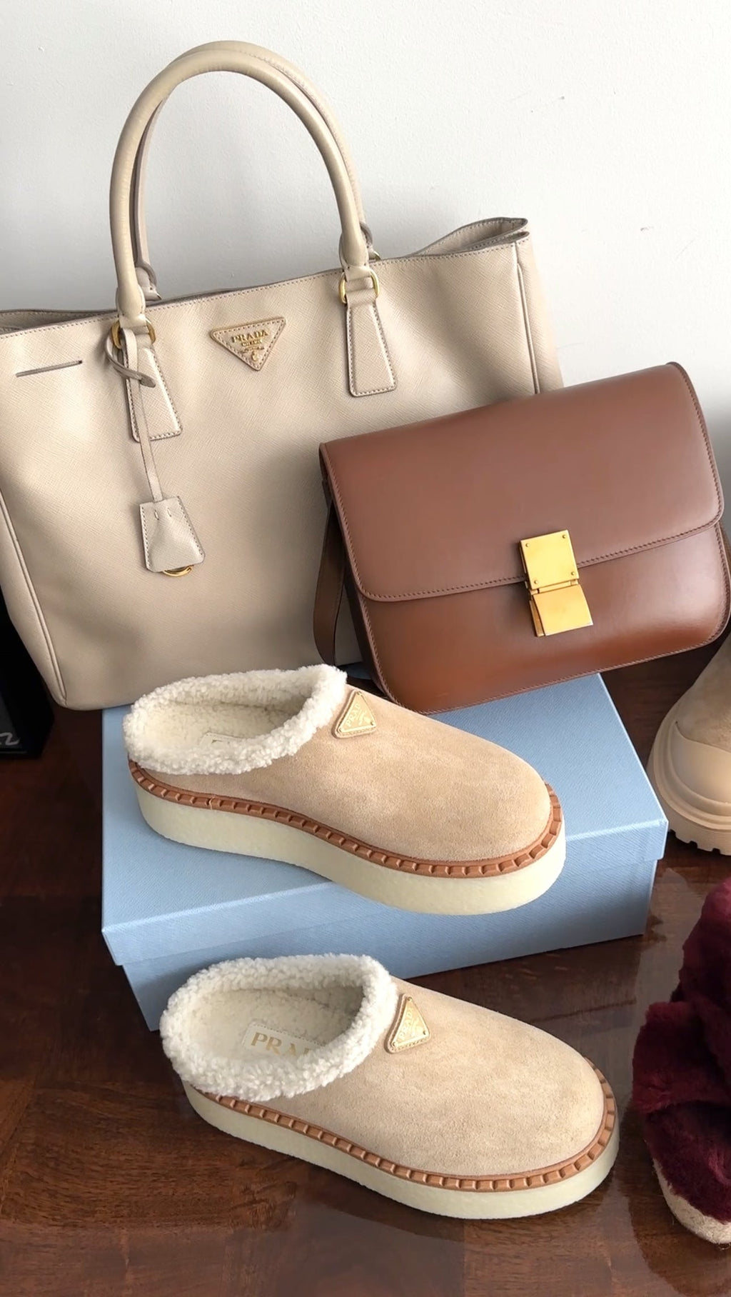 Celine Brown Leather Medium Box Bag