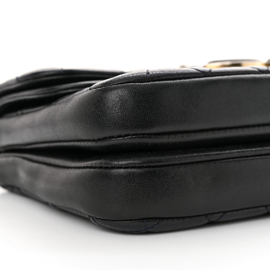 Lambskin Quilted Small CC Chic Flap Navy