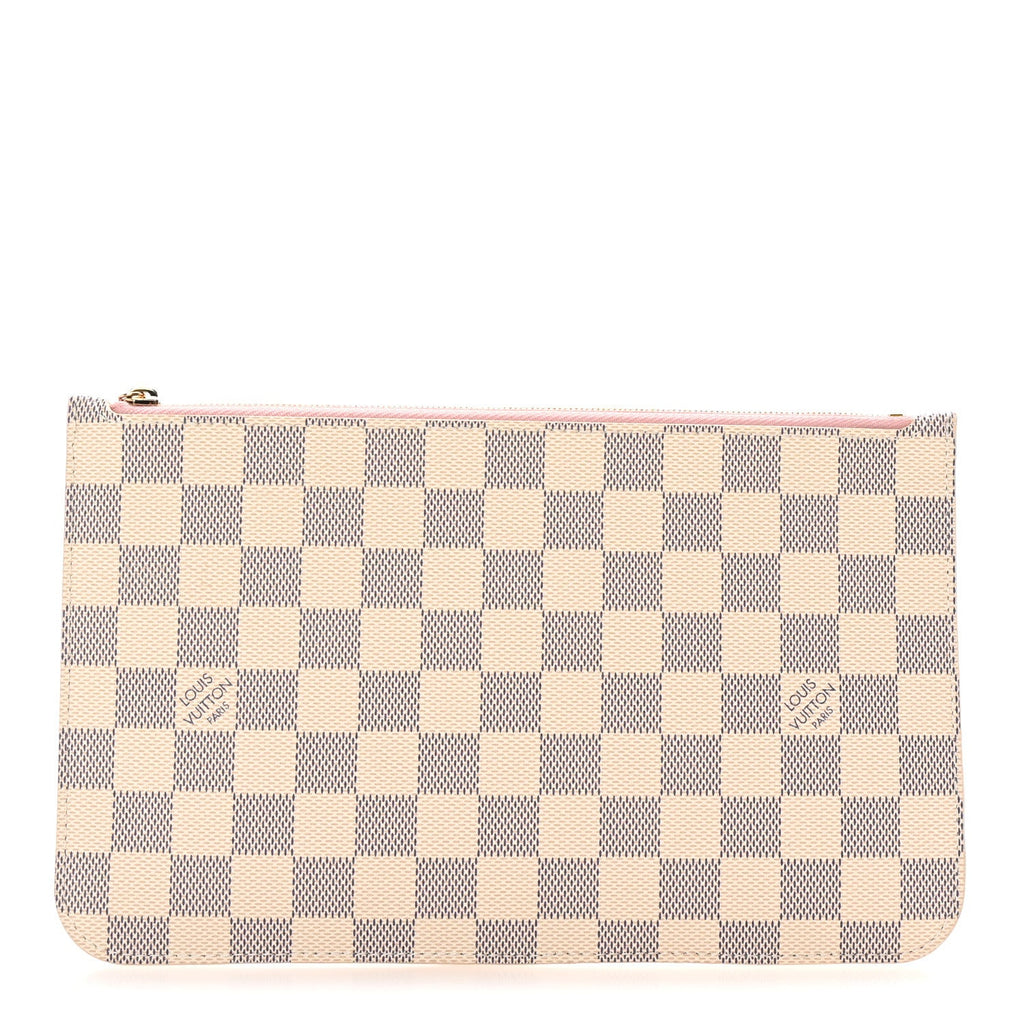 Damier Azur Neverfull MM GM Pochette Rose Ballerine