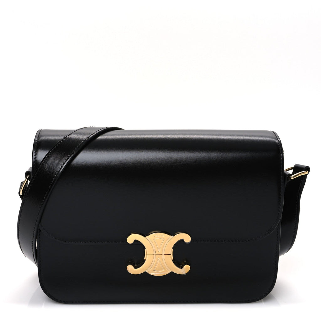 Shiny Calfskin Medium Triomphe Black