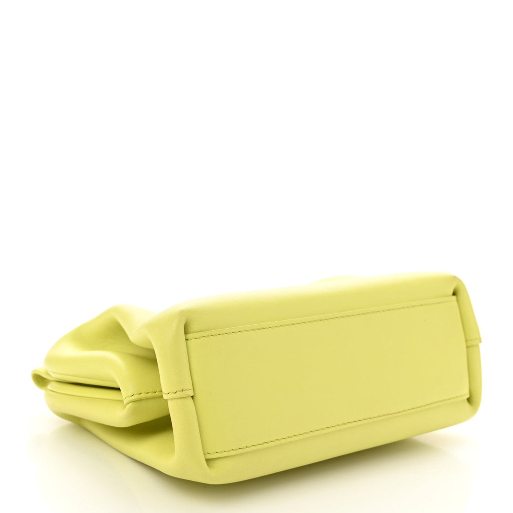 Calfskin Small The Point Triangle Bag Seagrass