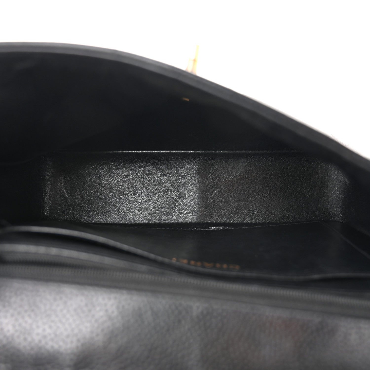Caviar Vertical Quilted Small Single Flap Black