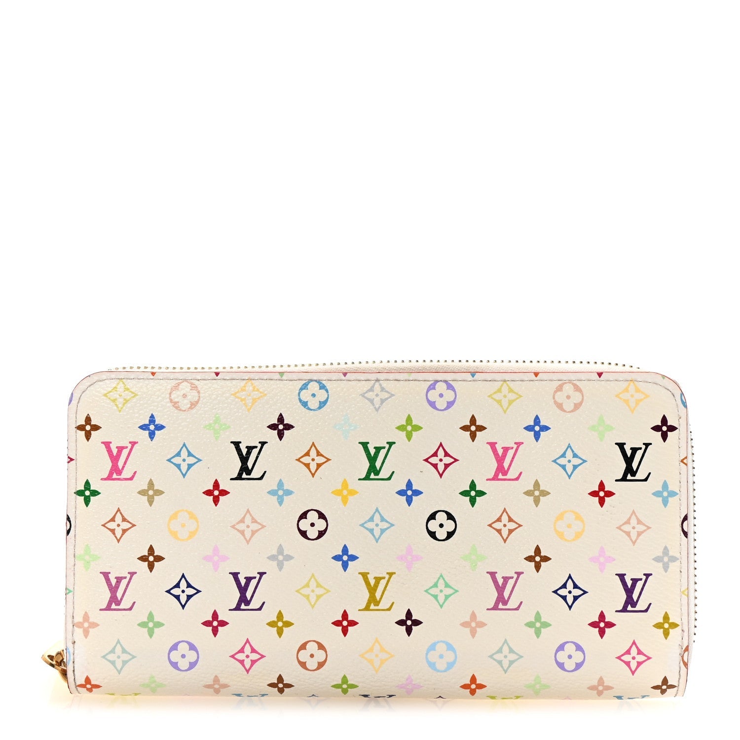 Monogram Multicolor Zippy Wallet White Litchi