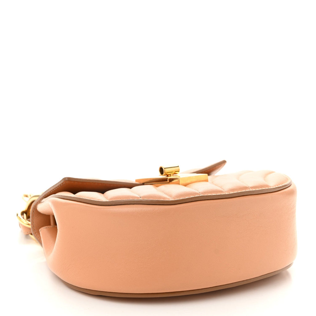 Calfskin Quilted Mini Drew Bijou Shoulder Bag Blushy Pink