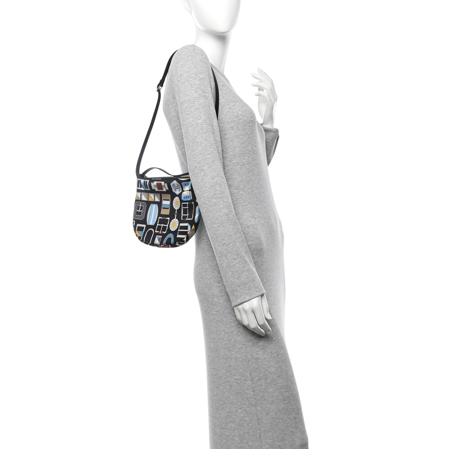 Silk Sursoie To Go Pouch Bleu Marine Craie Black
