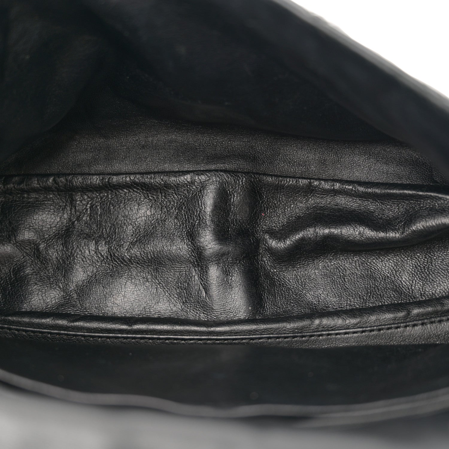 Patent Quilted Jumbo Single Flap Black