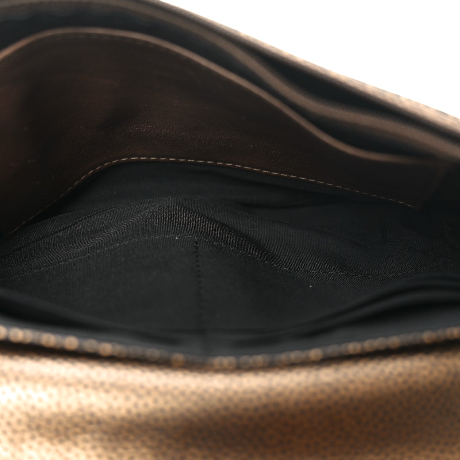 Metallic Caviar Half Moon Wallet On Chain WOC Bronze