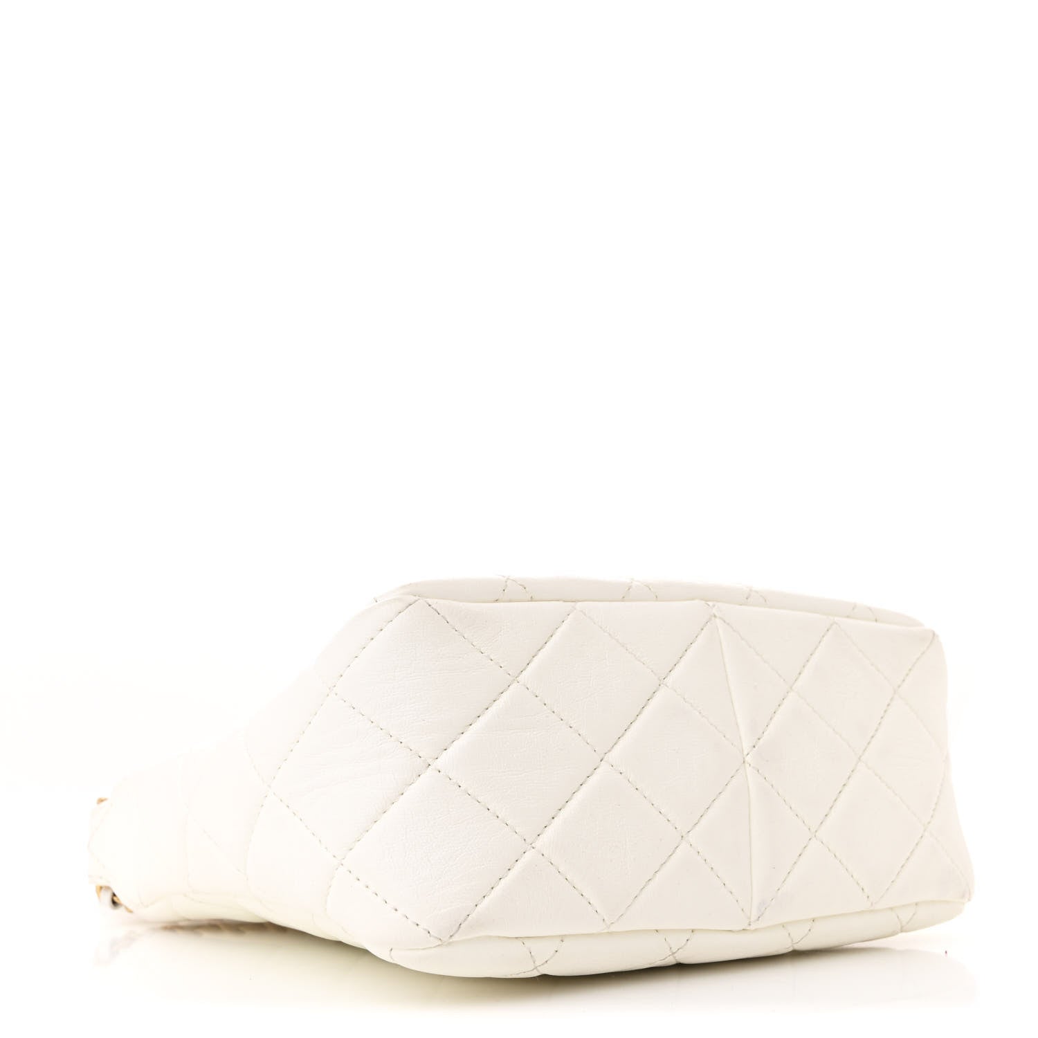 Lambskin Quilted Multi Chain Hobo White