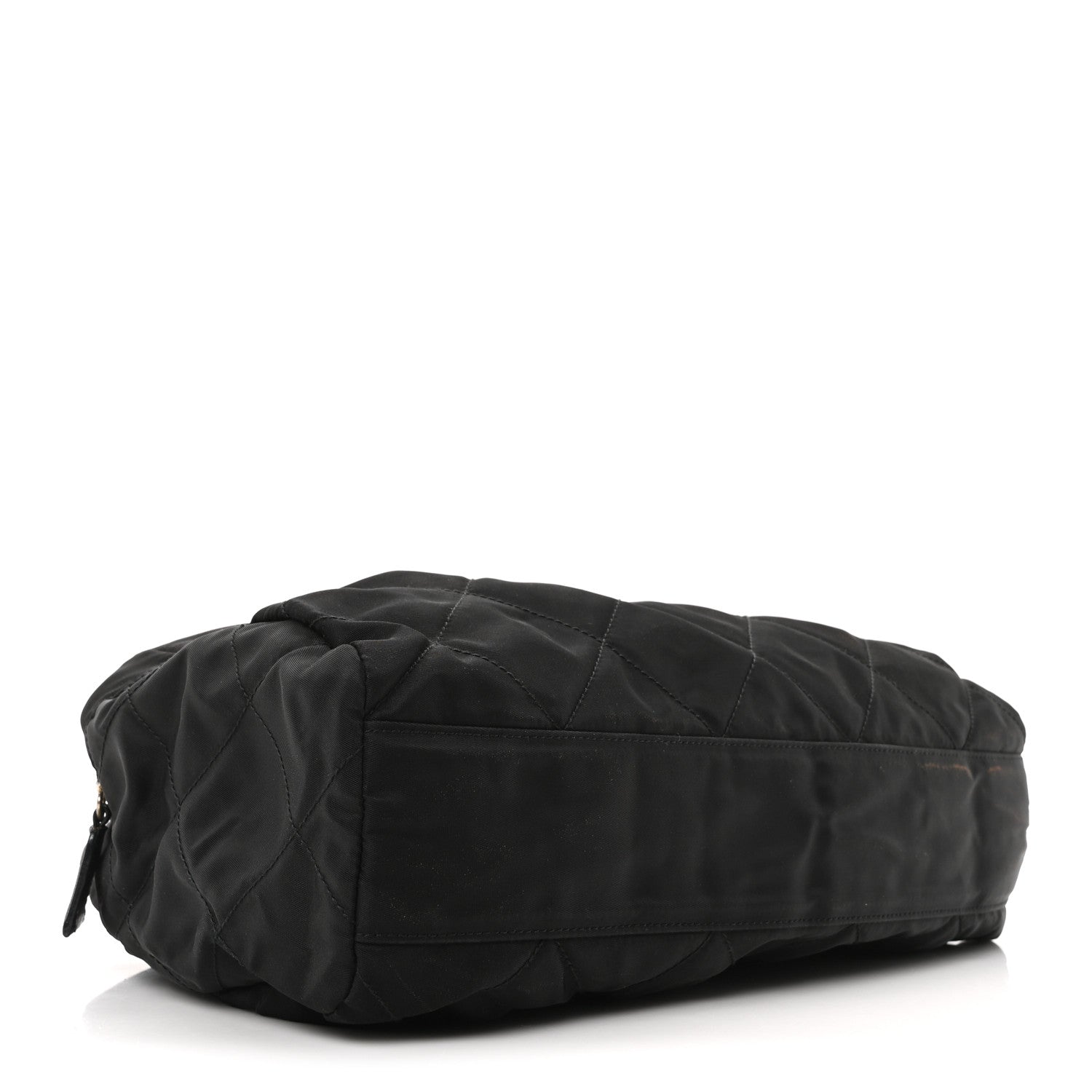 Nylon Tessuto Quilted Shoulder Bag Black