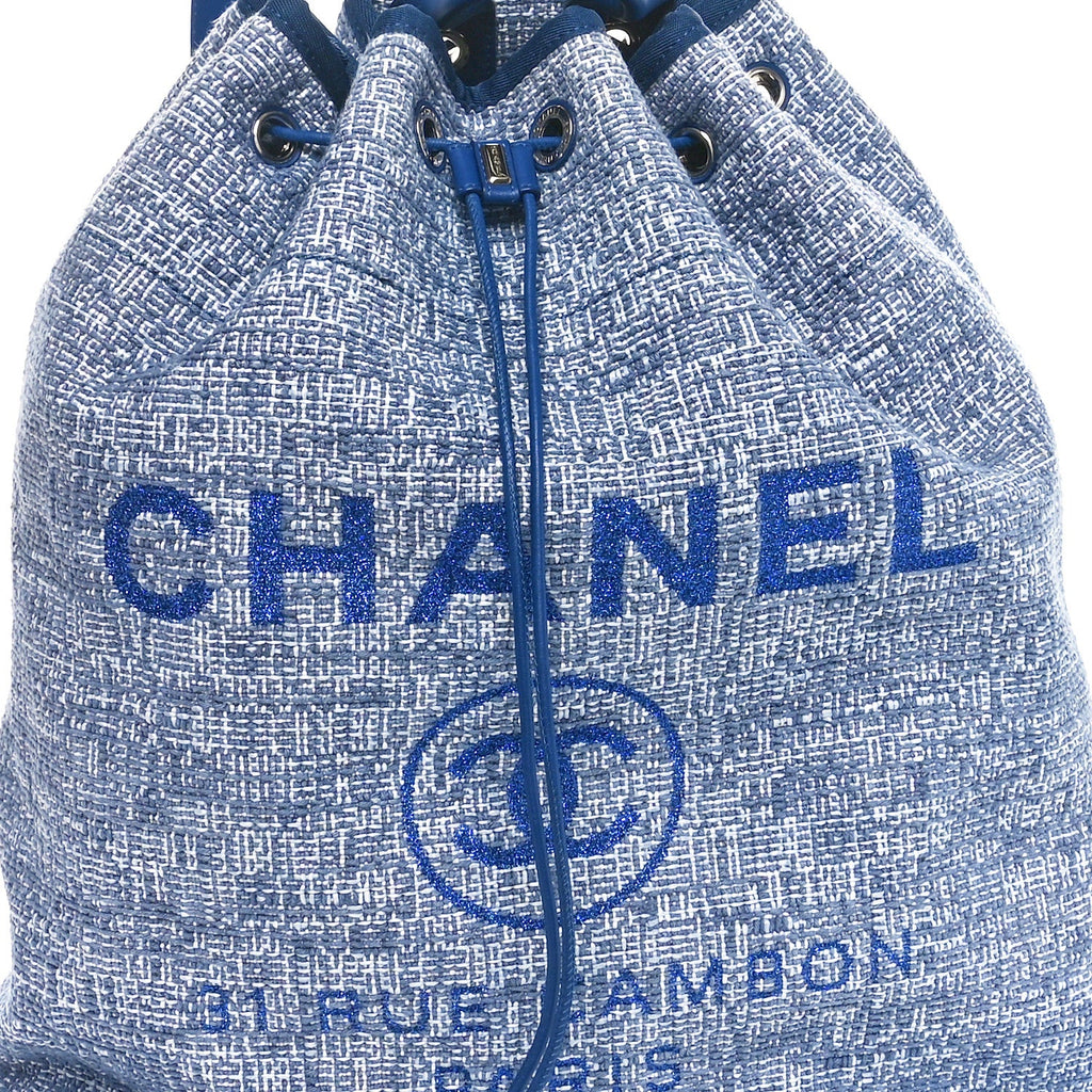Canvas Large Deauville Backpack Blue