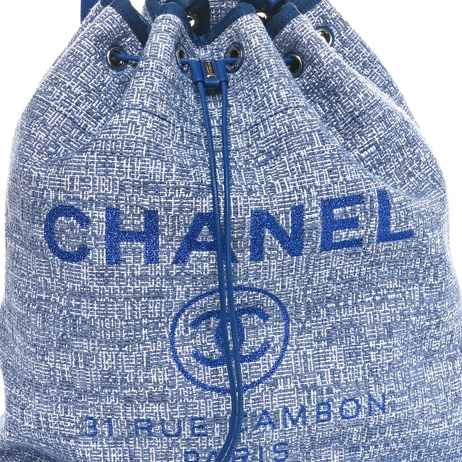 Canvas Large Deauville Backpack Blue