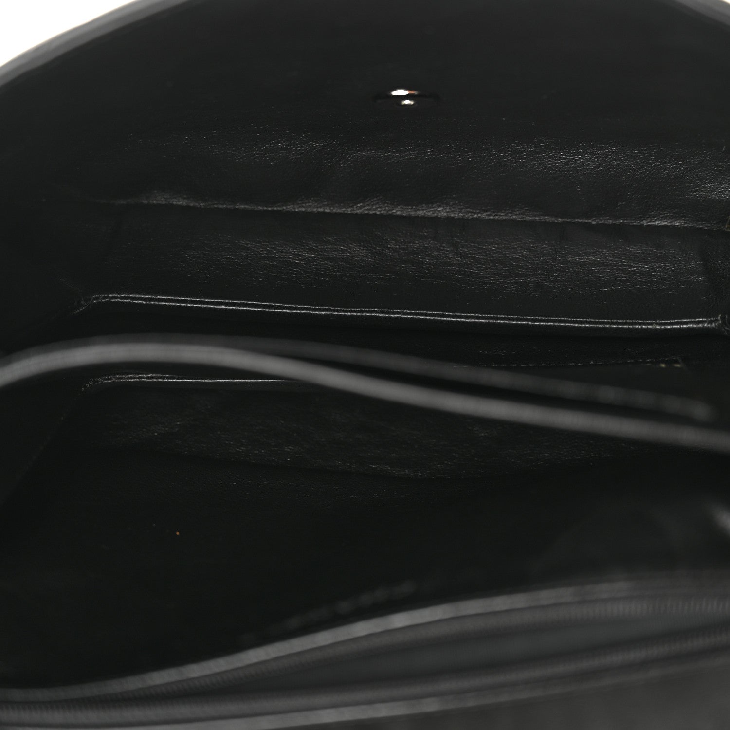 Lambskin Quilted Boy Messenger Black