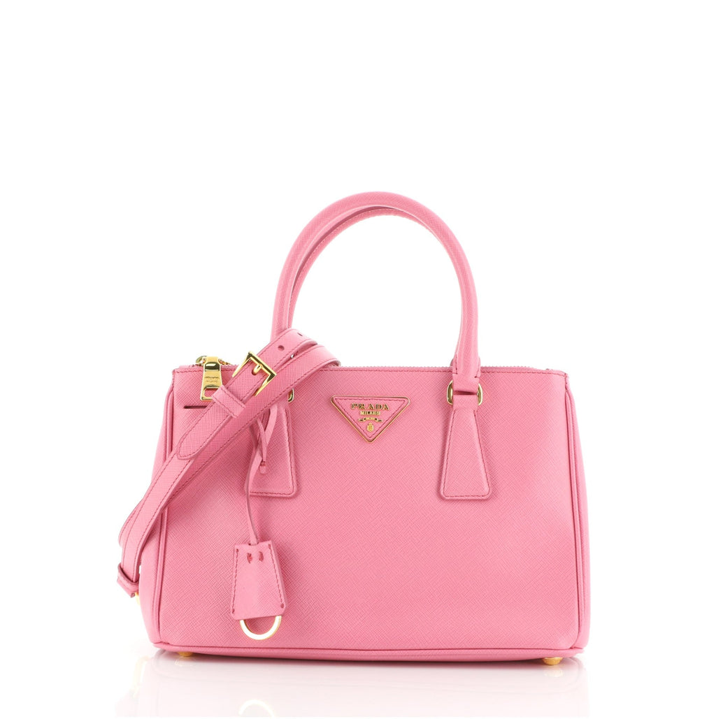 Double Zip Lux Tote Saffiano Leather Mini