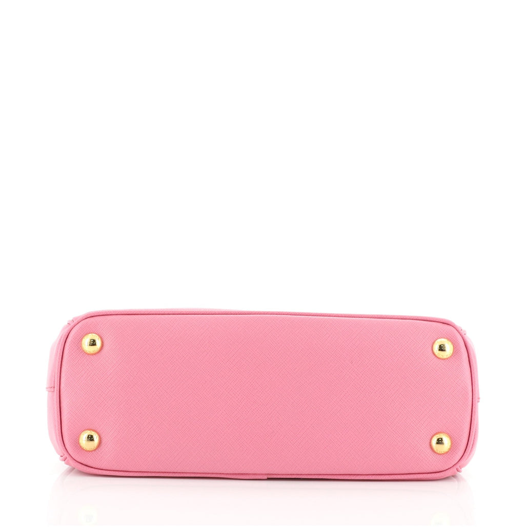 Double Zip Lux Tote Saffiano Leather Mini