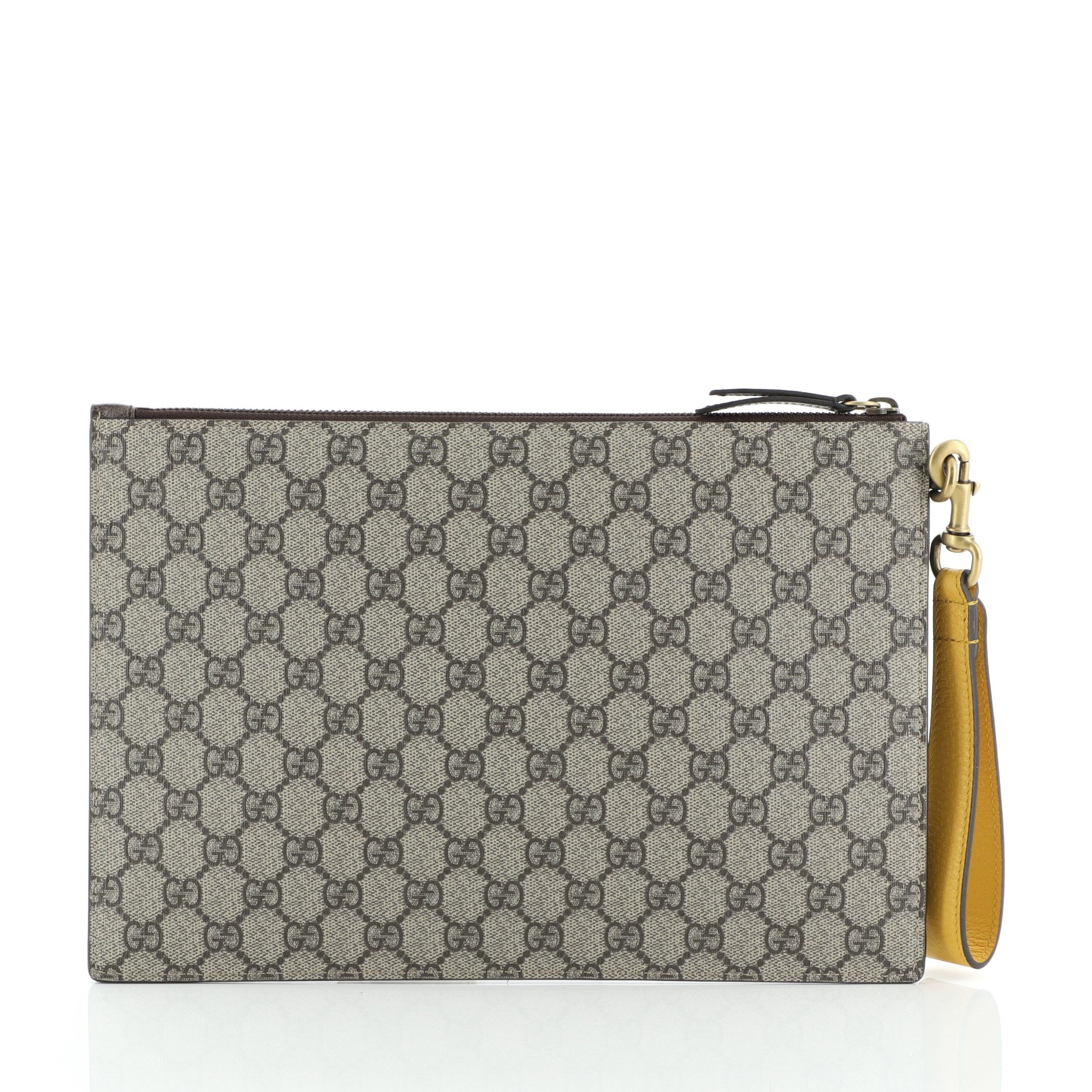 Animalier Wristlet Clutch GG Coated Canvas Medium