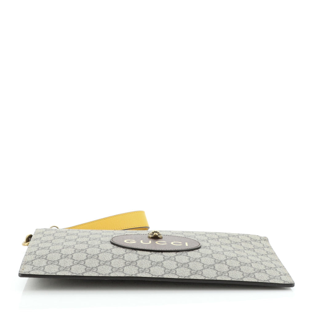 Animalier Wristlet Clutch GG Coated Canvas Medium