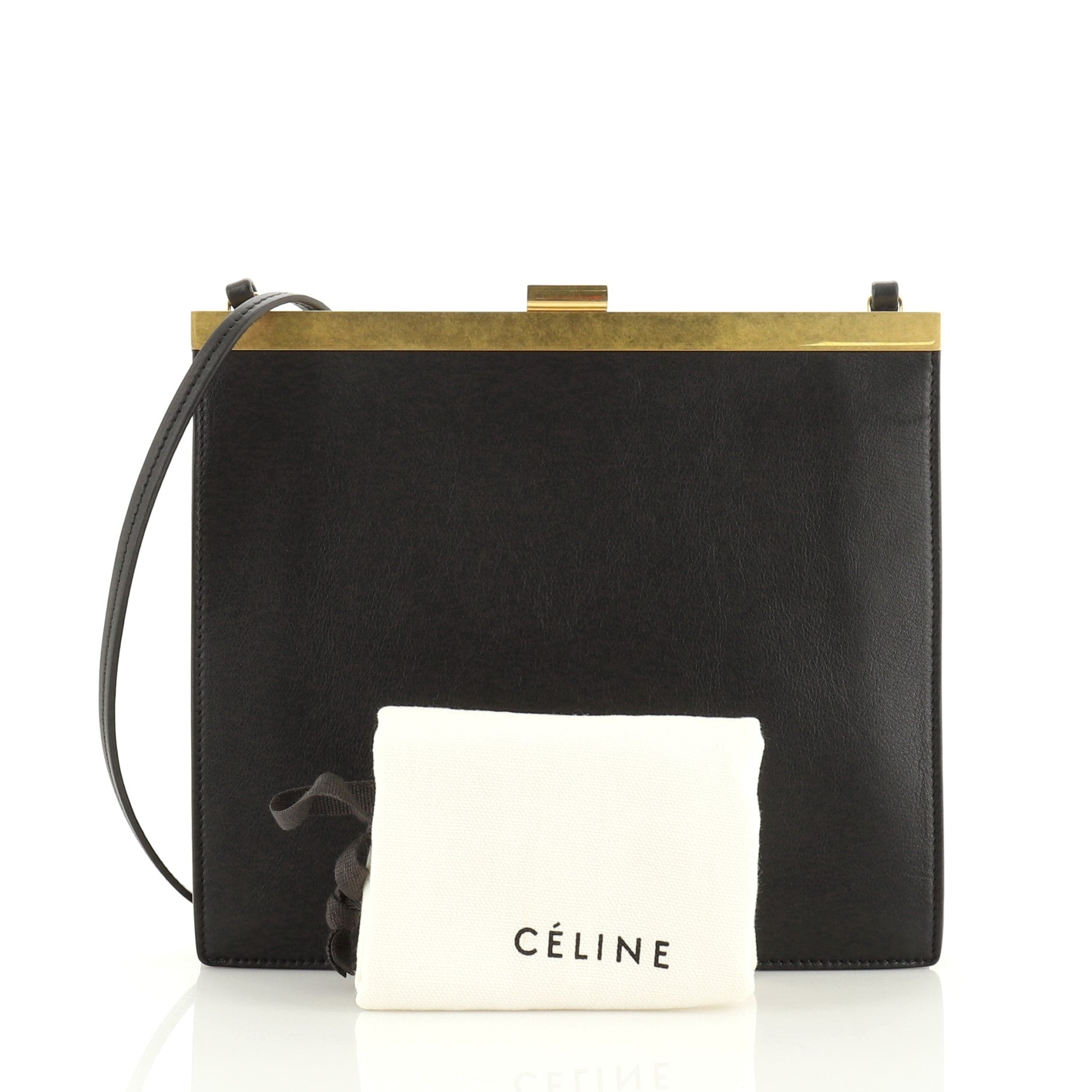 Clasp Crossbody Bag Leather Mini