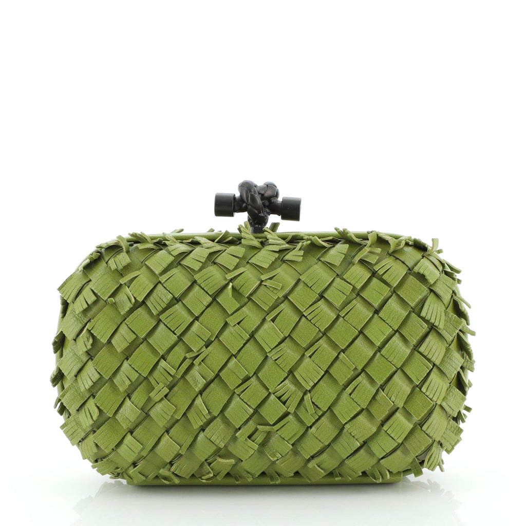 Box Knot Clutch Fringe Intrecciato Nappa Small