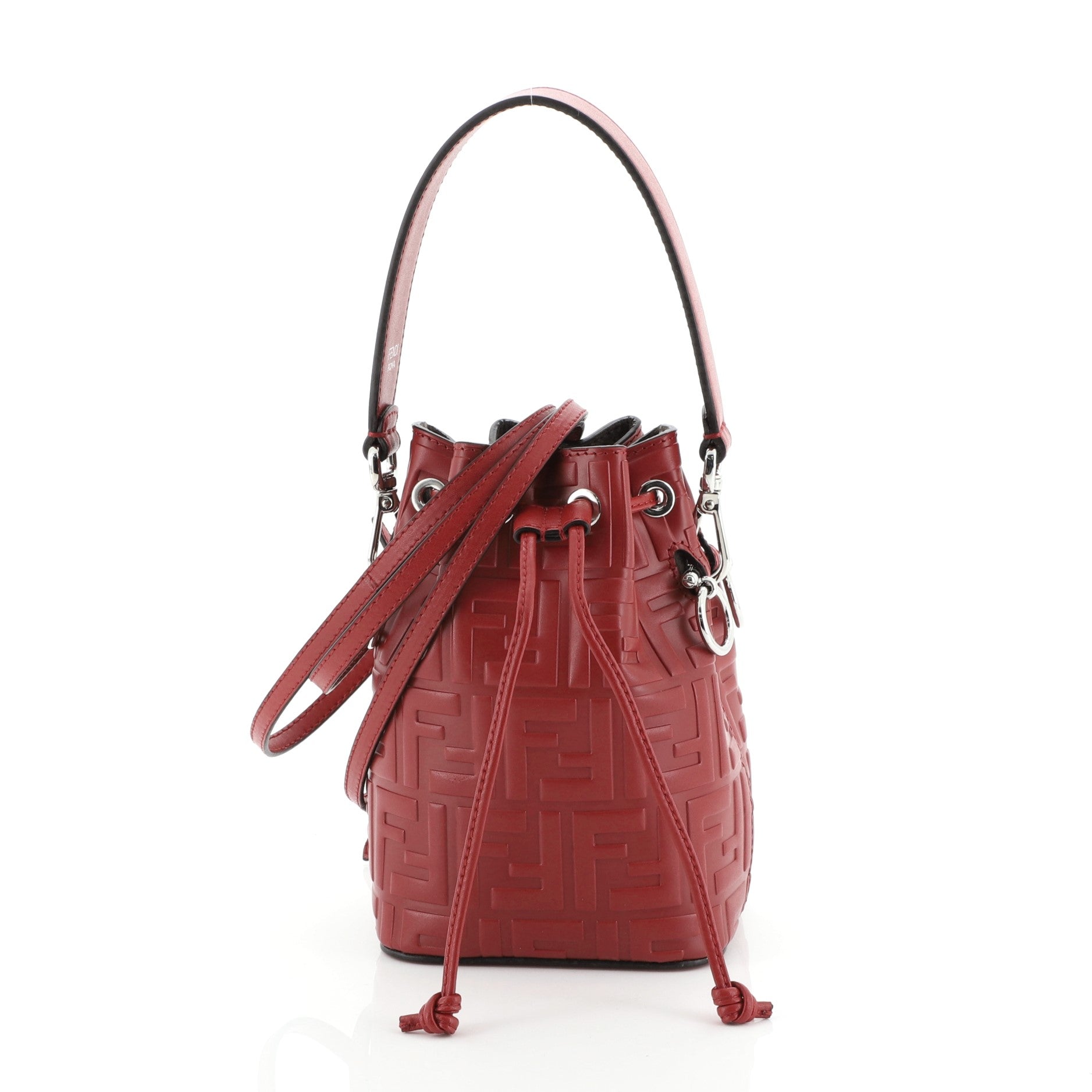 Mon Tresor Bucket Bag Zucca Embossed Leather Mini