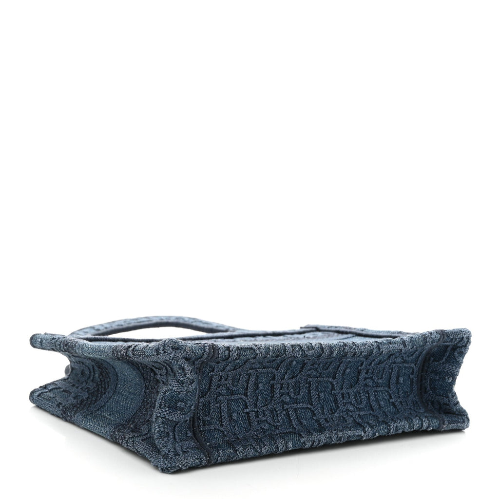 Oblique Denim Mini Book Tote Blue