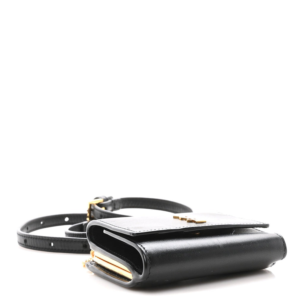 Smooth Calfskin Monogram Rider Belt Bag Black