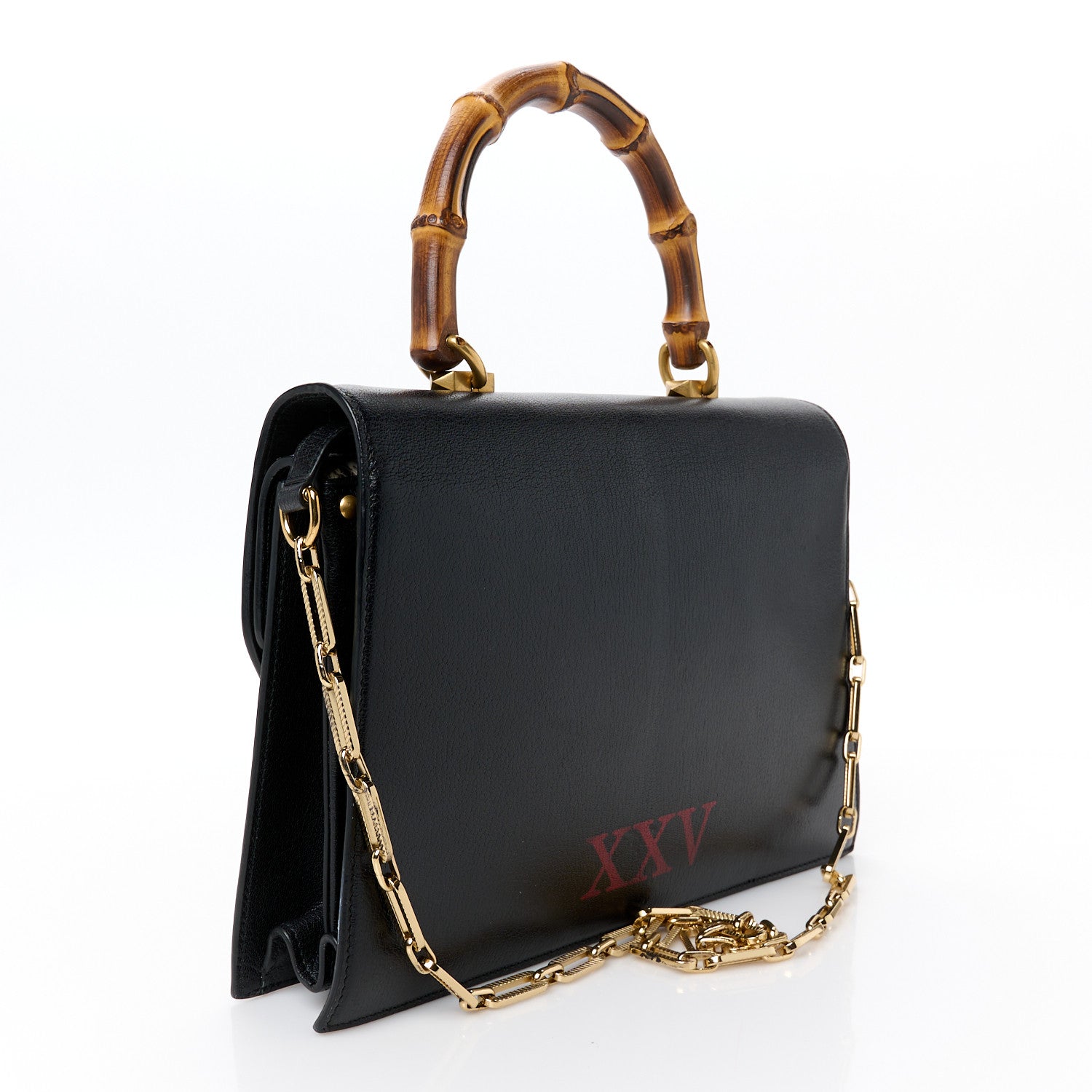Calfskin Snakeskin Studded Medium Ottilia Top Handle Bag Black