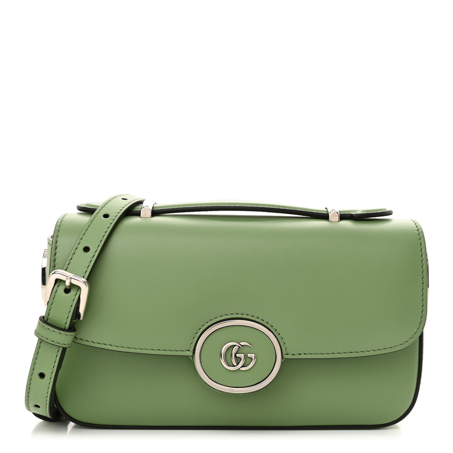 Calfskin Petite GG Mini Shoulder Bag Light Green