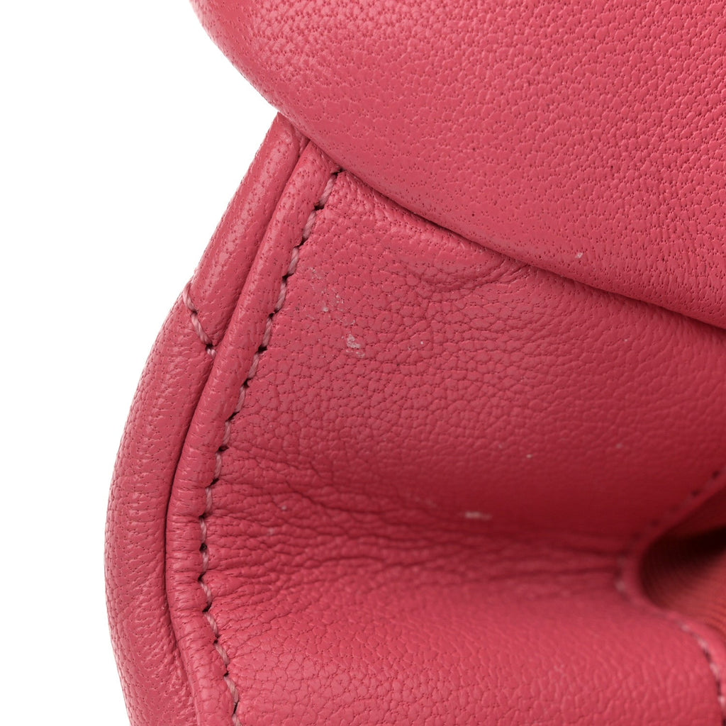 Lambskin Quilted Large Chanel 19 Flap Dark Pink