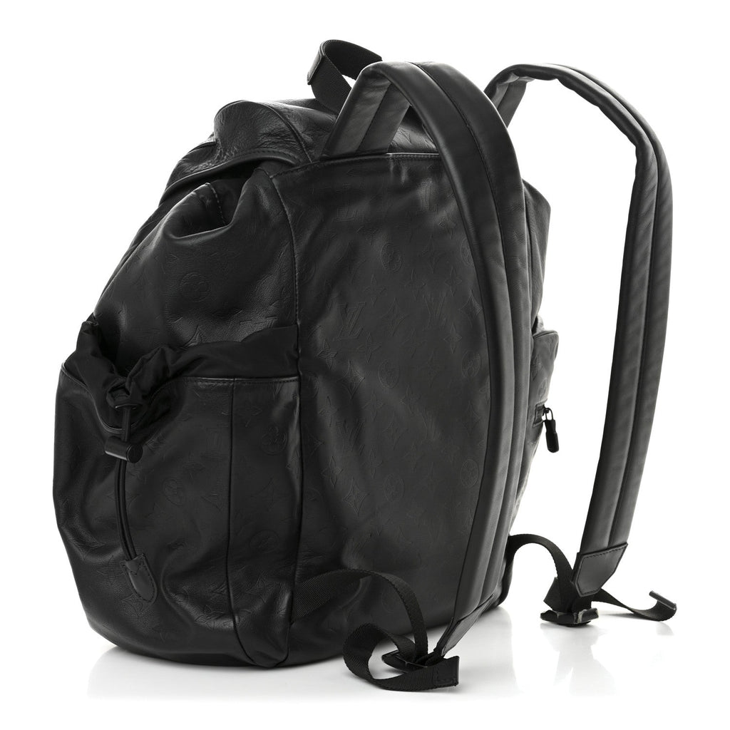 Calfskin Monogram Shadow Discovery Backpack Black