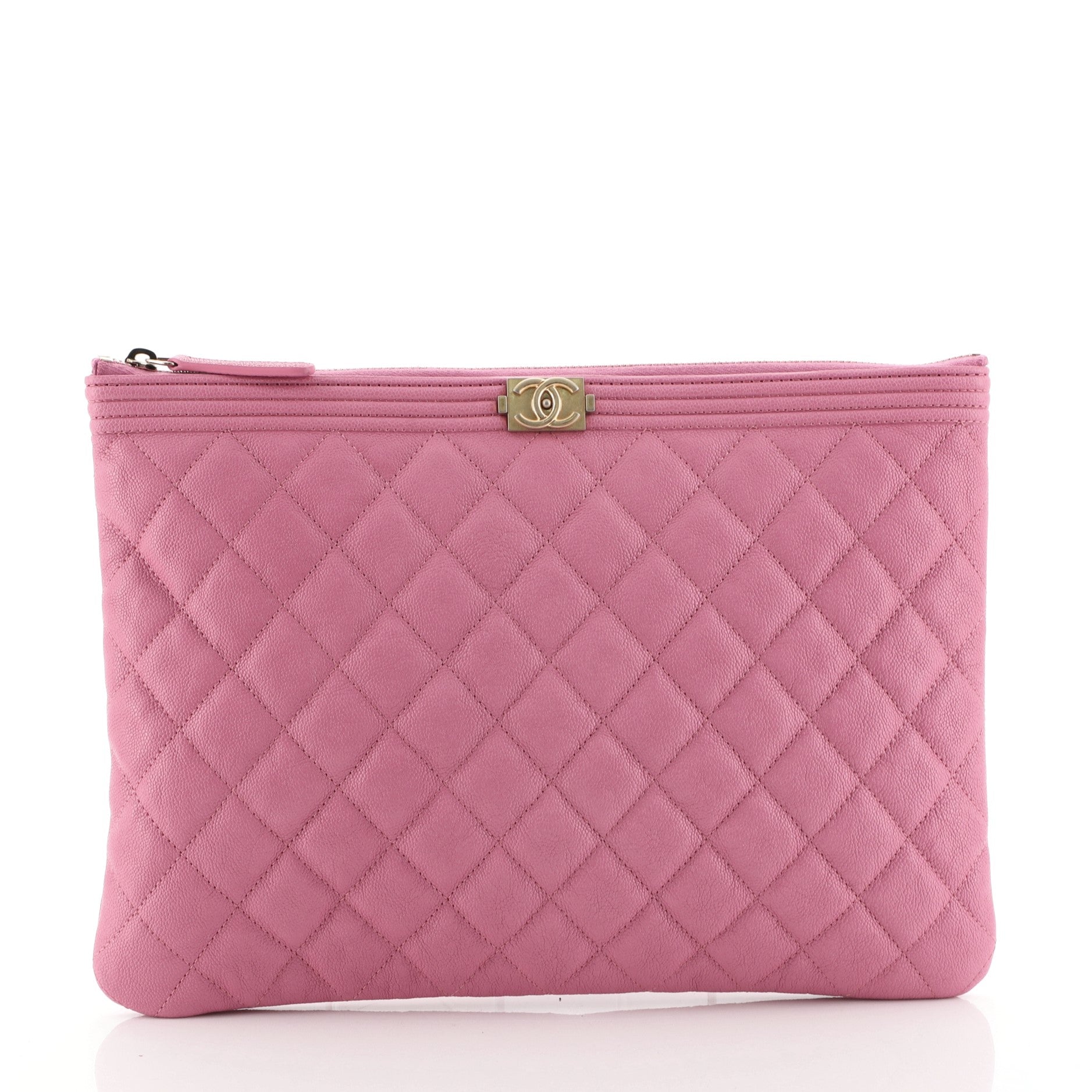 Boy O Case Clutch Quilted Caviar Medium