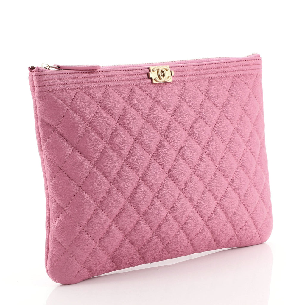 Boy O Case Clutch Quilted Caviar Medium