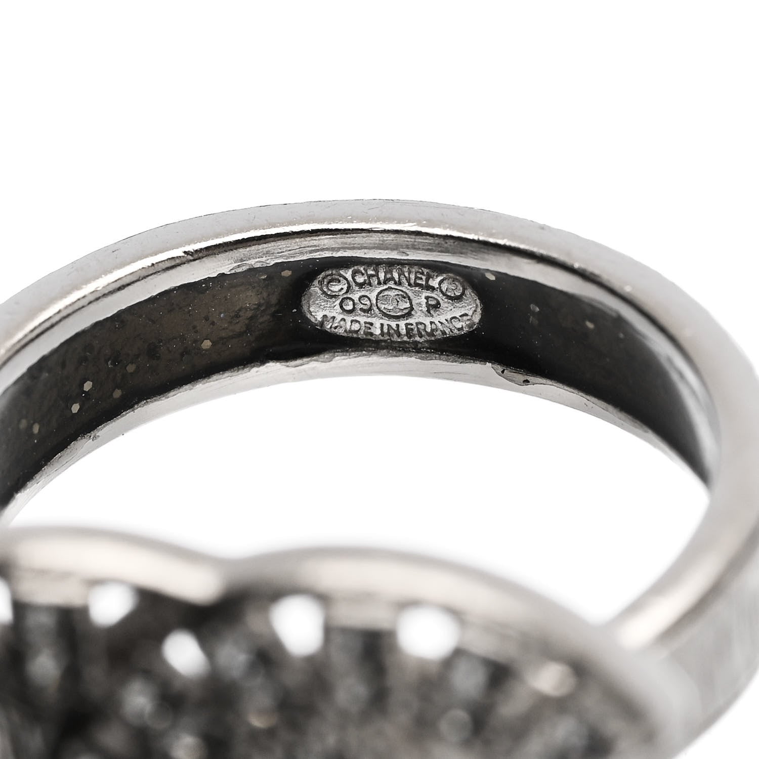 Crystal CC Ring 52 6 Silver